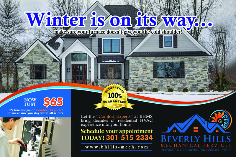 BHMS Winter Special flyer — furnace tune-up now just $65